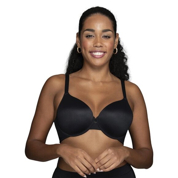 2Pk Vanity Fair SZ 44C Women's Underwire Full Coverage T-Shirt Bra Beige & Black - Picture 3 of 10